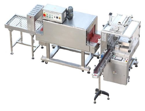 Fully-auto multi-rows sleeve sealing and shrink wrapping machine